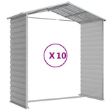 Garden Shed Light grey Galvanised Steel Large Garden Shed 3188251