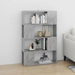 Book Cabinet Room Divider Concrete Grey 80x24x124.5cm Engineered Wood 809138