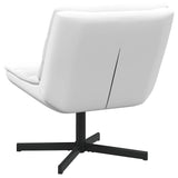 Swivel Chair White 63 x 75 x 76 cm PU 42007345