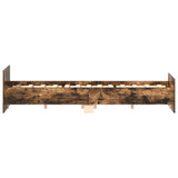 Bed Frame without Mattress Smoked Oak 140x190 cm 3203786