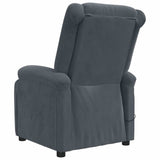 Massage Chair Dark Grey Velvet 342411