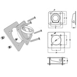 Lashing Rings for Trailer 8 pcs Galvanised Steel 2000 kg 142673