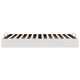 Ottoman Bed Frame without Mattress White Double Faux Leather 3310830