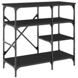 ZNTS Baker's Rack Black 90x40x84 cm Engineered Wood and Metal 845421