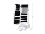 Jewellery Cabinet led, mirroir Cabinet Armoire Floor Standing Flip-over Makeup Shelf Organizer T3398P329553
