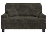 XXL Armchair with Cushions Dark brown 1.5 Lines Fabric 42043500