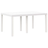 Garden Dining Table White 150 x 100 x 73 cm Poly Rattan 871686