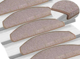 Stair Mats 30 pcs 65x24x4 cm Light Brown Half Round Large 3365751