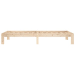 Bed Frame without Mattress Solid Wood Pine 90x200cm 810350