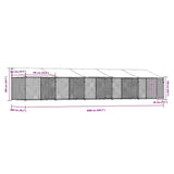 Dog Cage with Roof and Doors Grey 10x2x2 m Galvanised Steel 3209566