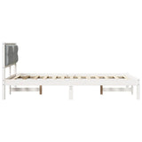 Bed Frame Light Grey 120 x 200 cm Solid Pine Wood 878193