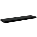 Floating Wall Shelves 2 pcs High Gloss Black 90x23.5x3.8 cm MDF 323776