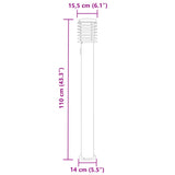 Outdoor Floor Lamps with Outlet 3pcs Silver 110cm Stainless Steel 4006376