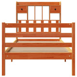 Bookcase Bed without Mattress Wax Brown 75x190 cm Small Single Solid Wood Pine 3321948