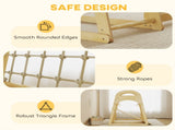 6 in 1 Kids Climbing Frame with Slide, Monkey Bars, Gymnastics Rings, Ladder, Climbing Net, for 3-6 T3398P422172