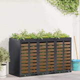 Wheelie Bin Storage for 3 Bins Anthracite 204 x 77.5 x 121.5 cm 3394774