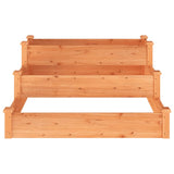 Garden Raised Bed Brown 120x120x56 cm Solid Wood Fir 364305