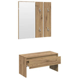 Hallway Furniture Set Artisan Oak Engineered Wood 857020