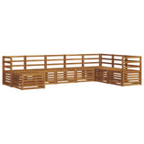 Outdoor Sofa Set 8 pcs Natural Solid Acacia Wood 3375269