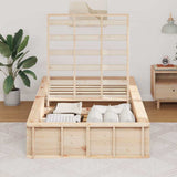 Bed Frame Wax Brown 75 x 190 cm Solid Pine Wood 872761