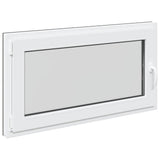 Basement Window RISOR 110 x 70 cm PVC and Glass Anthracite 42047301