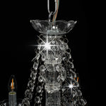 Chandelier with Beads Silver 12 x E14 Bulbs 281610