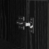 Sideboard Black Oak 34.5 x 34 x 90 cm Engineered Wood and Iron 881656