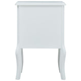 ZNTS Bedside Cabinet White and Grey 43x32x65 cm MDF 285772