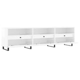 TV Cabinet High Gloss White 150x30x44.5 cm Engineered Wood 831302