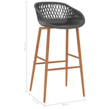 Bar Chairs 2 pcs Grey 248154