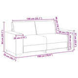 Sofa Cappuccino 180 x 78 x 84 cm Fabric 4105055