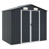Garden Shed Anthracite 205x129x183 cm Galvanised Steel 46299