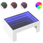 ZNTS Coffee Table with Infinity LED White 70x50x30 cm 847609