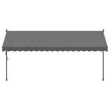 Retractable Awning Anthracite 400x150 cm Fabric and Steel 368742
