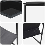Garden Dining Set 9 pcs Black Steel 3335863