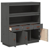 Highboard Grey 100x40x108.5 cm Solid Wood Pine 820164
