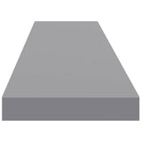 Floating Wall Shelves 4 pcs Grey 120x23.5x3.8 cm MDF 323864