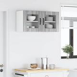 Wall Glass Cabinet PORTO 2 pcs Grey Sonoma 40 x 31 x 40 cm 885198