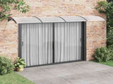Door Canopy Black and Transparent 400x75 cm Polycarbonate 153597
