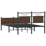 Bed Frame without Mattress Brown Oak 120x200 cm Engineered Wood 4107032