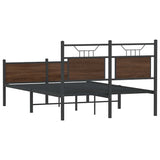 Bed Frame without Mattress Brown Oak 120x200 cm Engineered Wood 4107032
