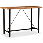 ZNTS Bar Table Solid Acacia Wood 150x70x107 cm 245437