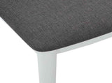 Dining Chair 2 pcs White and Grey Solid Rubber Wood 42020415
