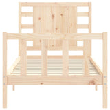 Bed Frame without Mattress Single Solid Wood Pine 3192781