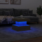 Coffee Table with LED Lights Sonoma Oak 50x50x40 cm 839842