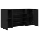 Reception Desk Black Oak 200x50x103.5 cm Engineered Wood 3324179