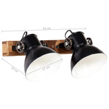 320513 Industrial Wall Lamp Black 45x25 cm E27