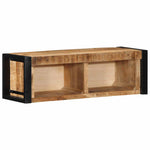 ZNTS TV Cabinet 80x30x25 cm Solid Rough Wood Mango 4015933