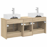 Bathroom Cabinet Set 3 pcs Sonoma Oak 49.5 x 41 x 62.5 cm 3405845