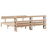 ZNTS Bed Frame without Mattress 180x200 cm Super King Solid Wood Pine 3305806